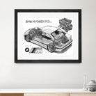 BMW M3 e36 CUTAWAY by steve pearcy on GIANT ART - white digital painting