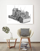 Redbubble Kenworth W900 by steve pearcy on GIANT ART - white digital painting