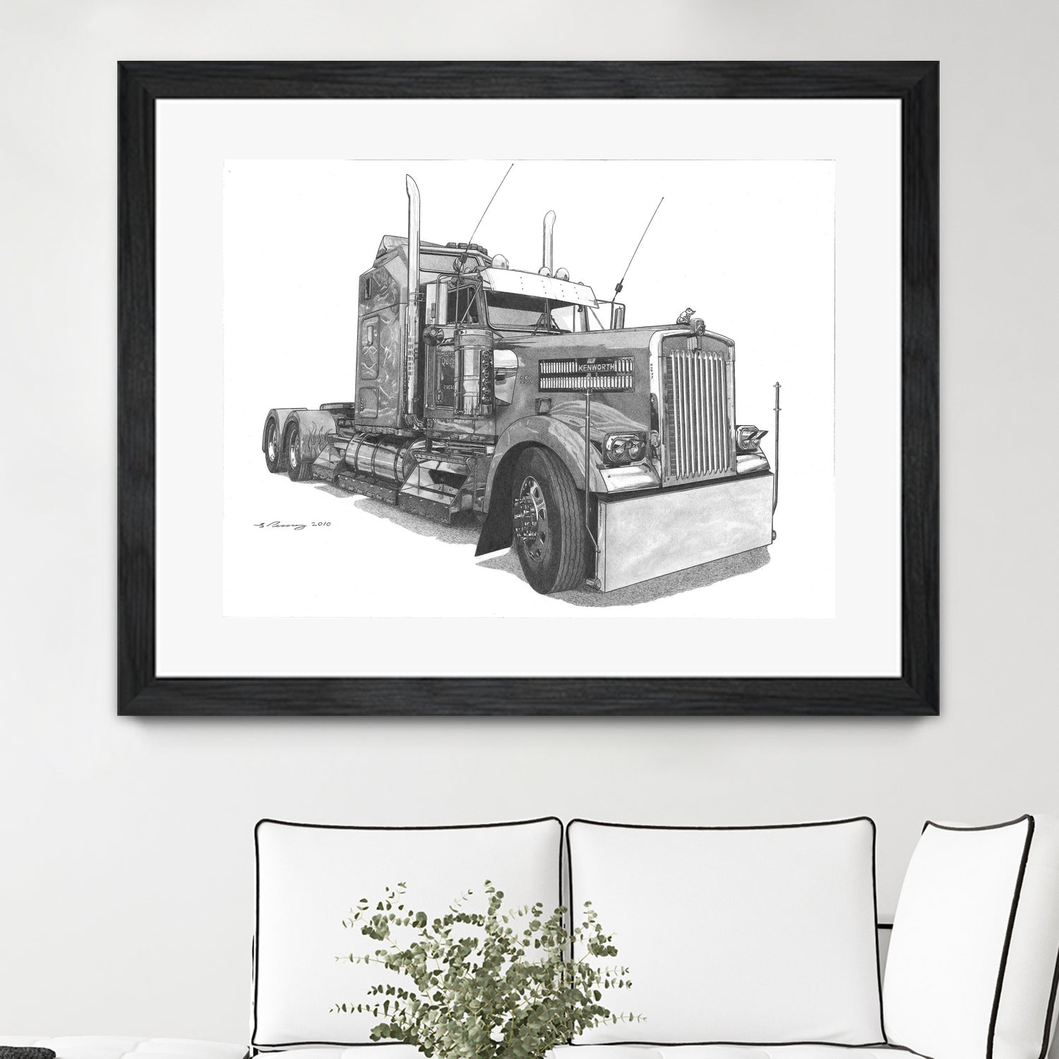 Redbubble Kenworth W900 by steve pearcy on GIANT ART - white digital painting