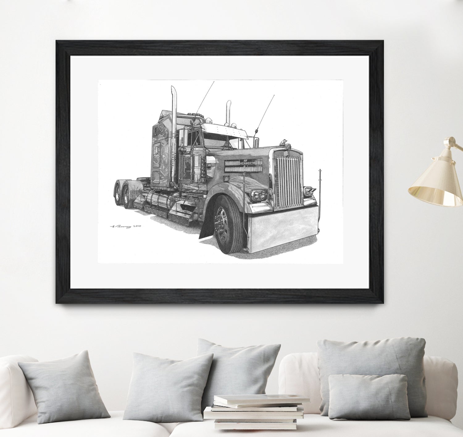 Redbubble Kenworth W900 by steve pearcy on GIANT ART - white digital painting