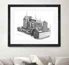 Redbubble Kenworth W900 by steve pearcy on GIANT ART - white digital painting