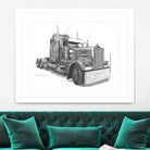 Redbubble Kenworth W900 by steve pearcy on GIANT ART - white digital painting