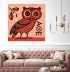 Athena's Owl by Scott Partridge on GIANT ART - red mixed media