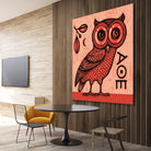 Athena's Owl by Scott Partridge on GIANT ART - red mixed media