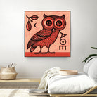 Athena's Owl by Scott Partridge on GIANT ART - red mixed media