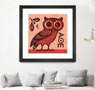 Athena's Owl by Scott Partridge on GIANT ART - red mixed media