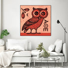 Athena's Owl by Scott Partridge on GIANT ART - red mixed media