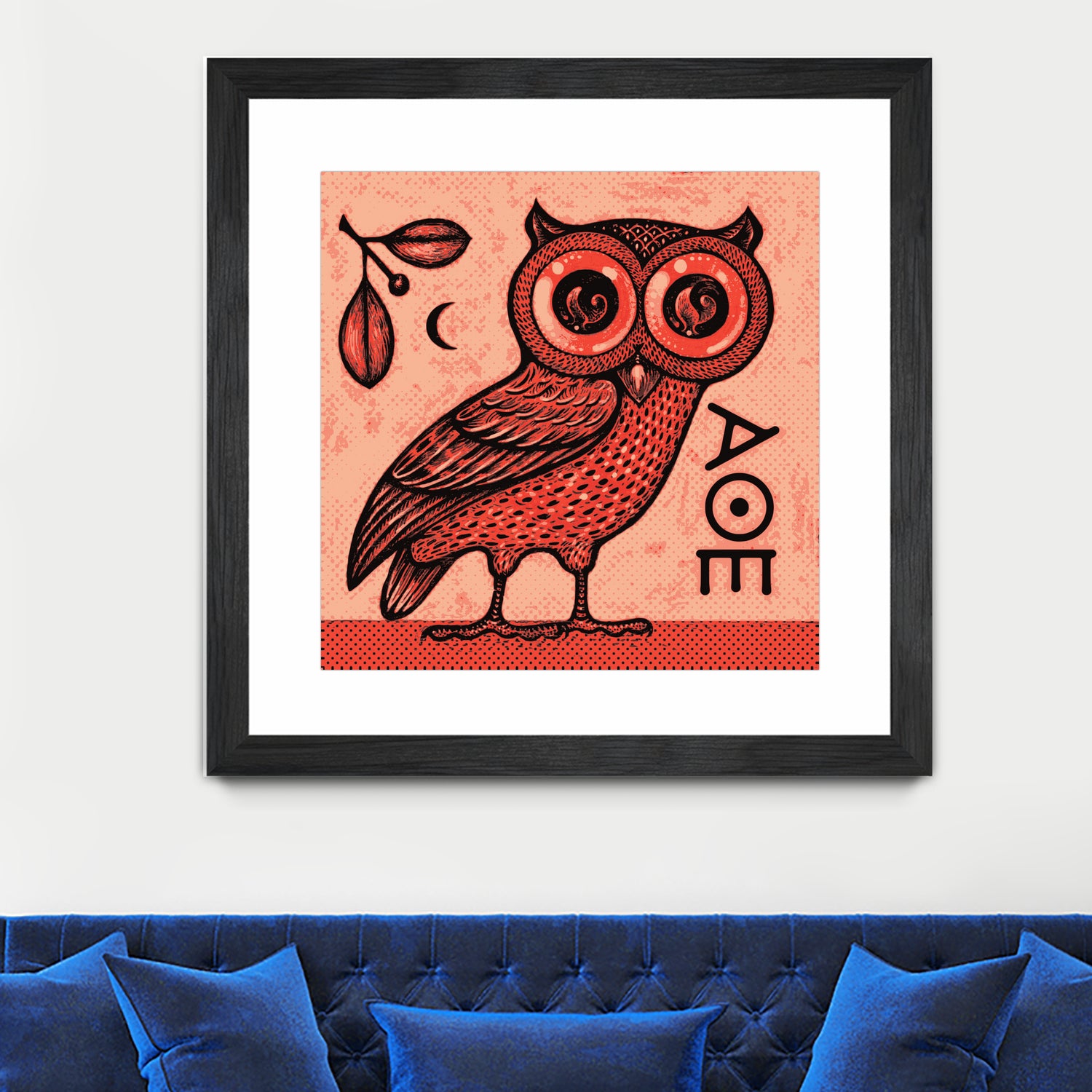 Athena's Owl by Scott Partridge on GIANT ART - red mixed media