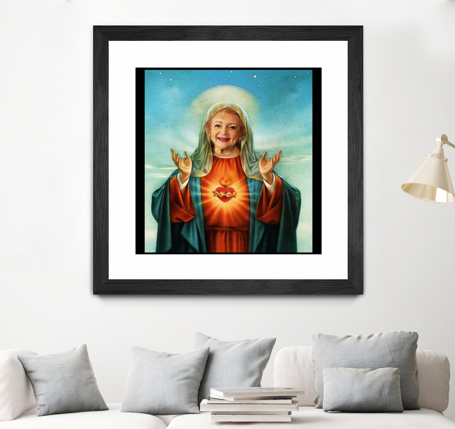 The Golden Girls Betty White Jesus Christ by Nguyet Nguyen Thi Bich on GIANT ART - white digital drawing