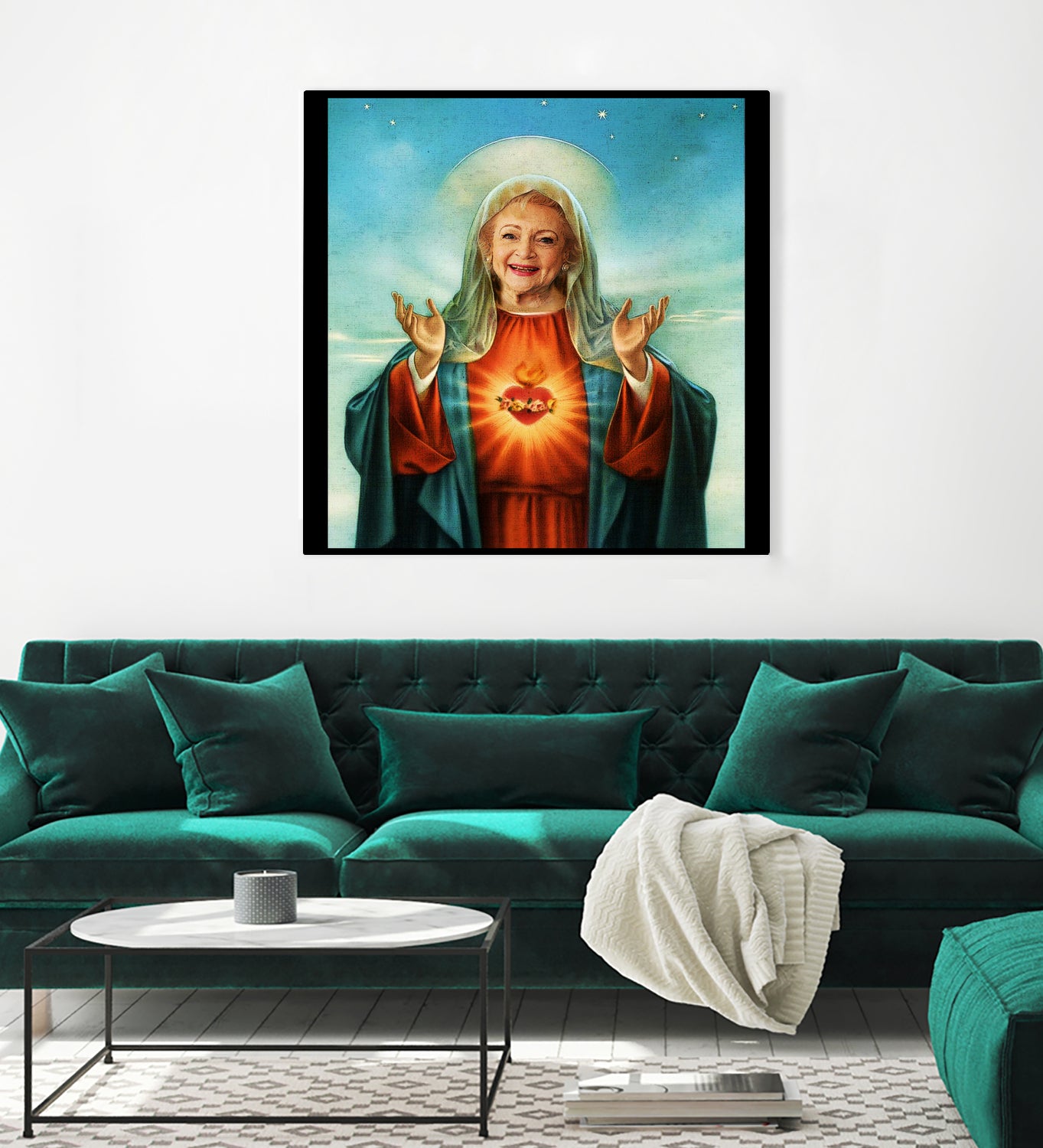 The Golden Girls Betty White Jesus Christ by Nguyet Nguyen Thi Bich on GIANT ART - white digital drawing