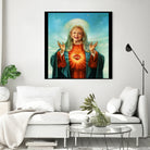 The Golden Girls Betty White Jesus Christ by Nguyet Nguyen Thi Bich on GIANT ART - white digital drawing