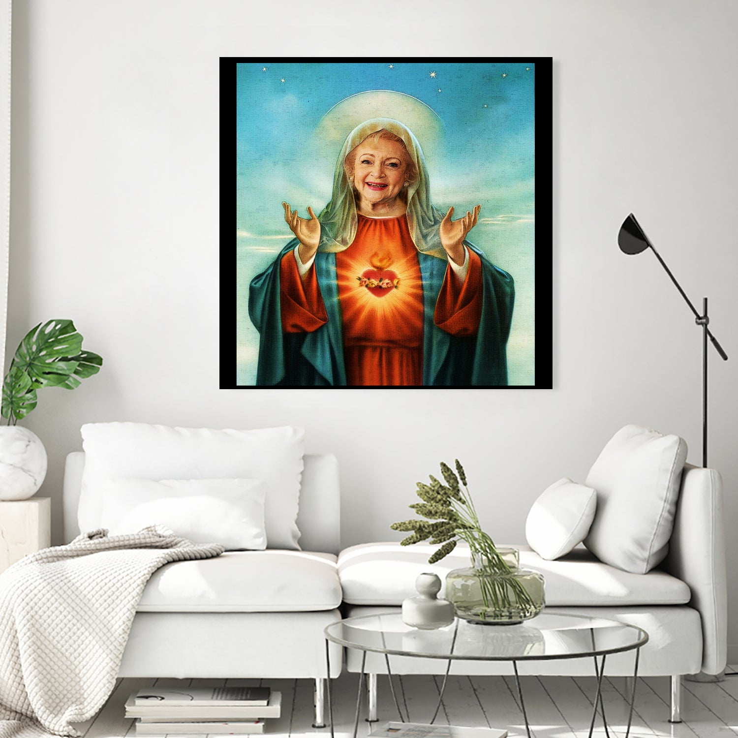 The Golden Girls Betty White Jesus Christ by Nguyet Nguyen Thi Bich on GIANT ART - white digital drawing