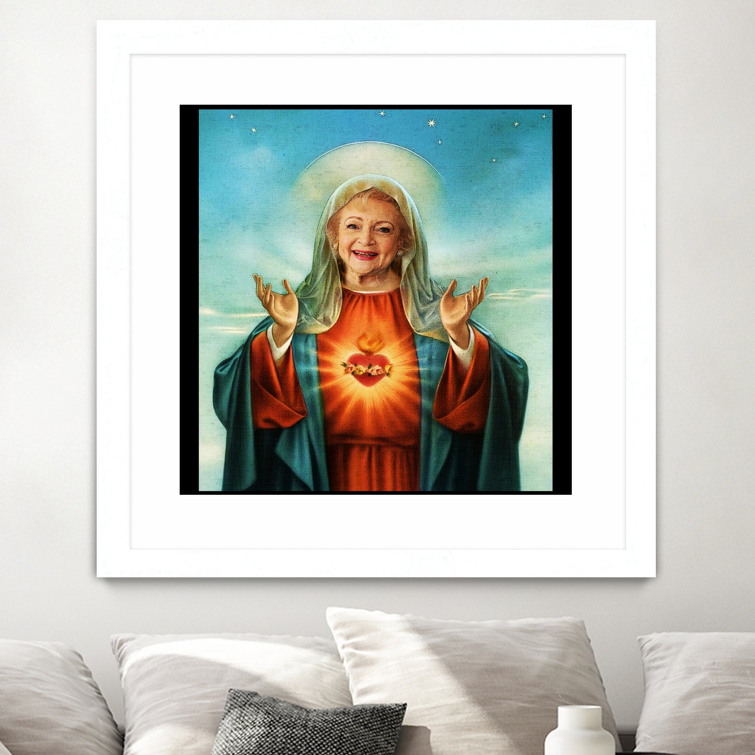 The Golden Girls Betty White Jesus Christ by Nguyet Nguyen Thi Bich on GIANT ART - white digital drawing