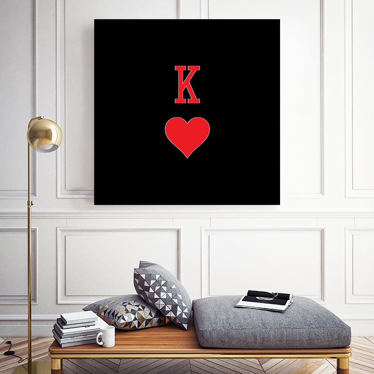 KING OF HEARTS by Alexander Tonetti on GIANT ART - red digital drawing