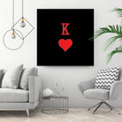 KING OF HEARTS by Alexander Tonetti on GIANT ART - red digital drawing