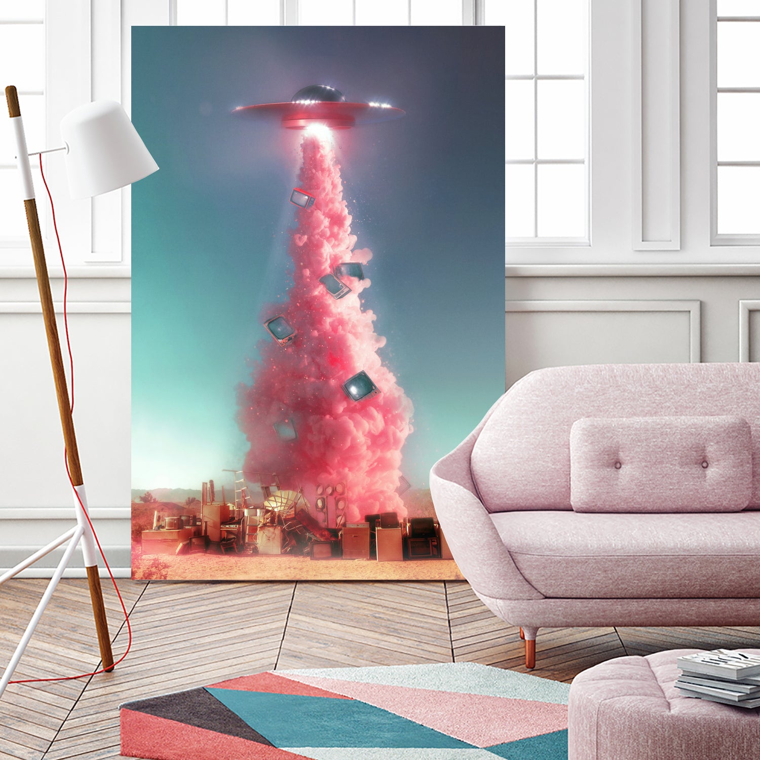 Extraterrestrial Espionage by Jonas Loose on GIANT ART - pink photo manipulation