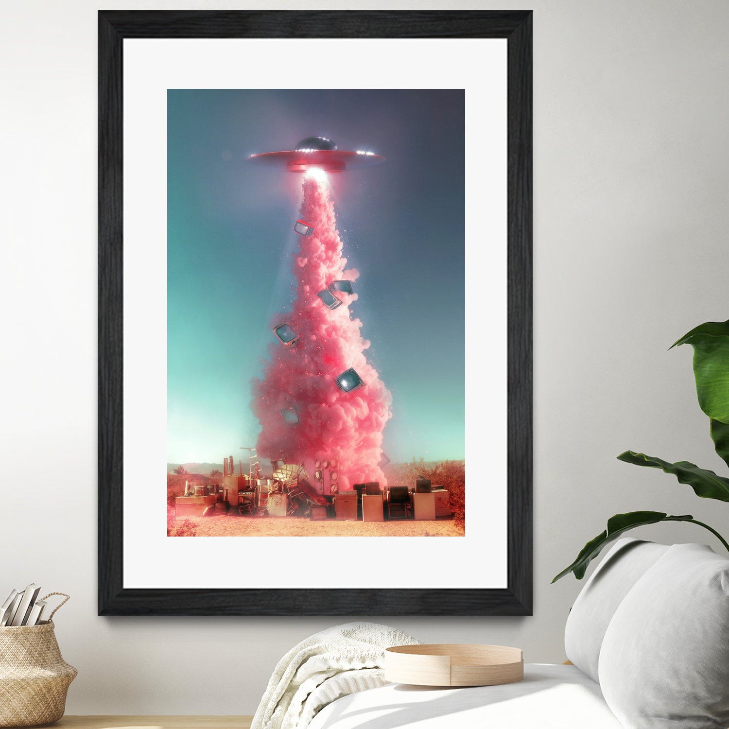 Extraterrestrial Espionage by Jonas Loose on GIANT ART - pink photo manipulation