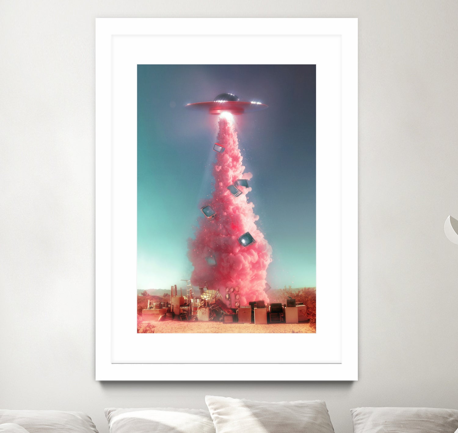 Extraterrestrial Espionage by Jonas Loose on GIANT ART - pink photo manipulation