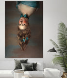 Upside Down Girl by Jonas Loose on GIANT ART - blue photo manipulation