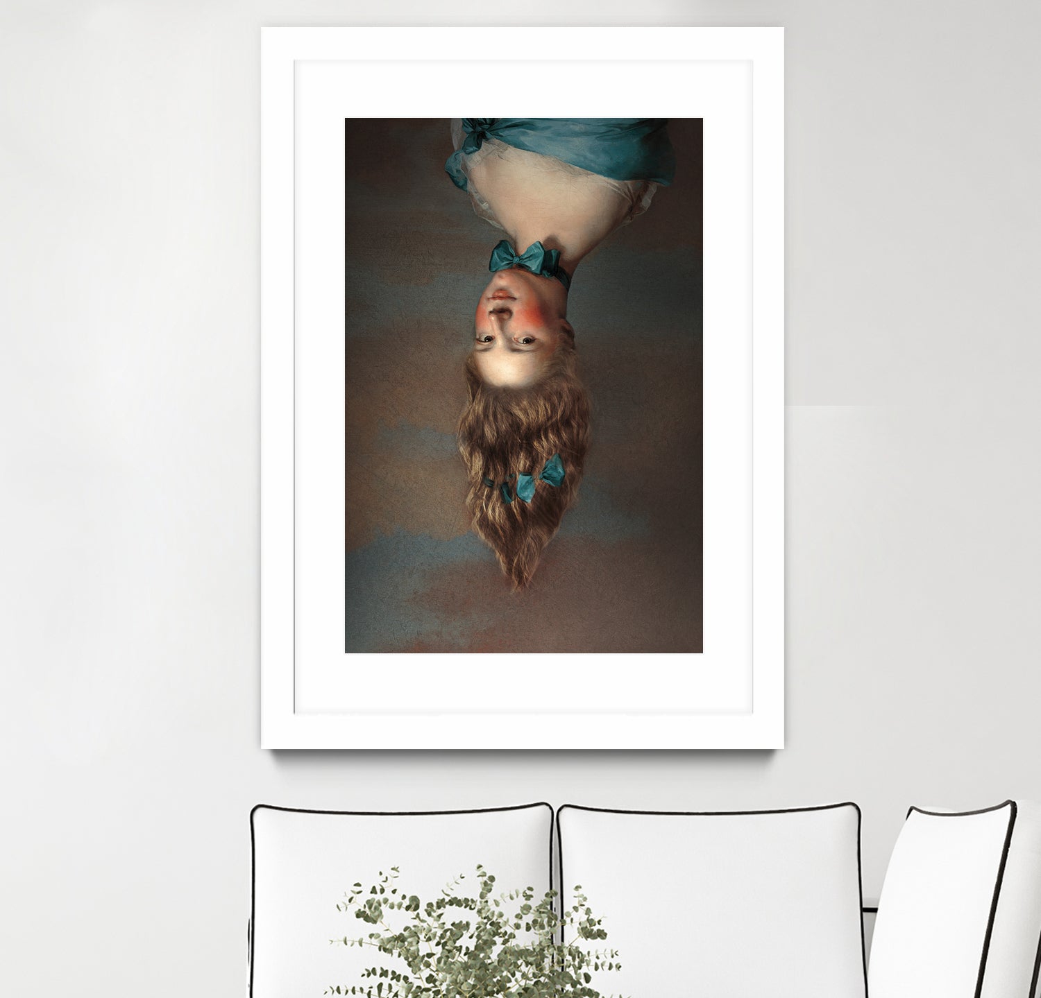 Upside Down Girl by Jonas Loose on GIANT ART - blue photo manipulation