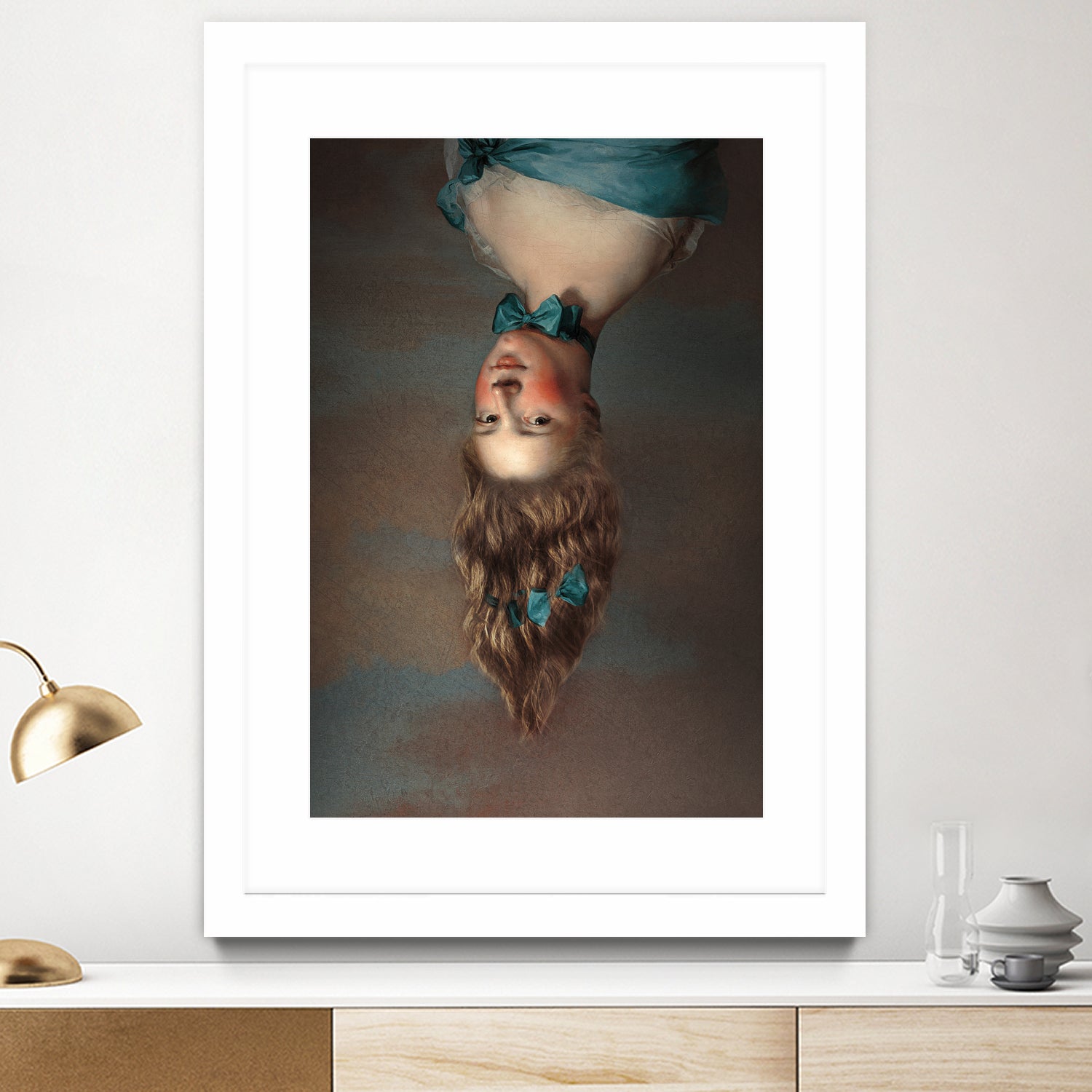 Upside Down Girl by Jonas Loose on GIANT ART - blue photo manipulation