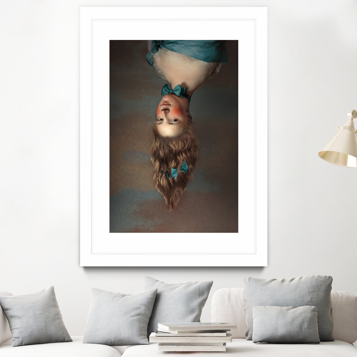 Upside Down Girl by Jonas Loose on GIANT ART - blue photo manipulation