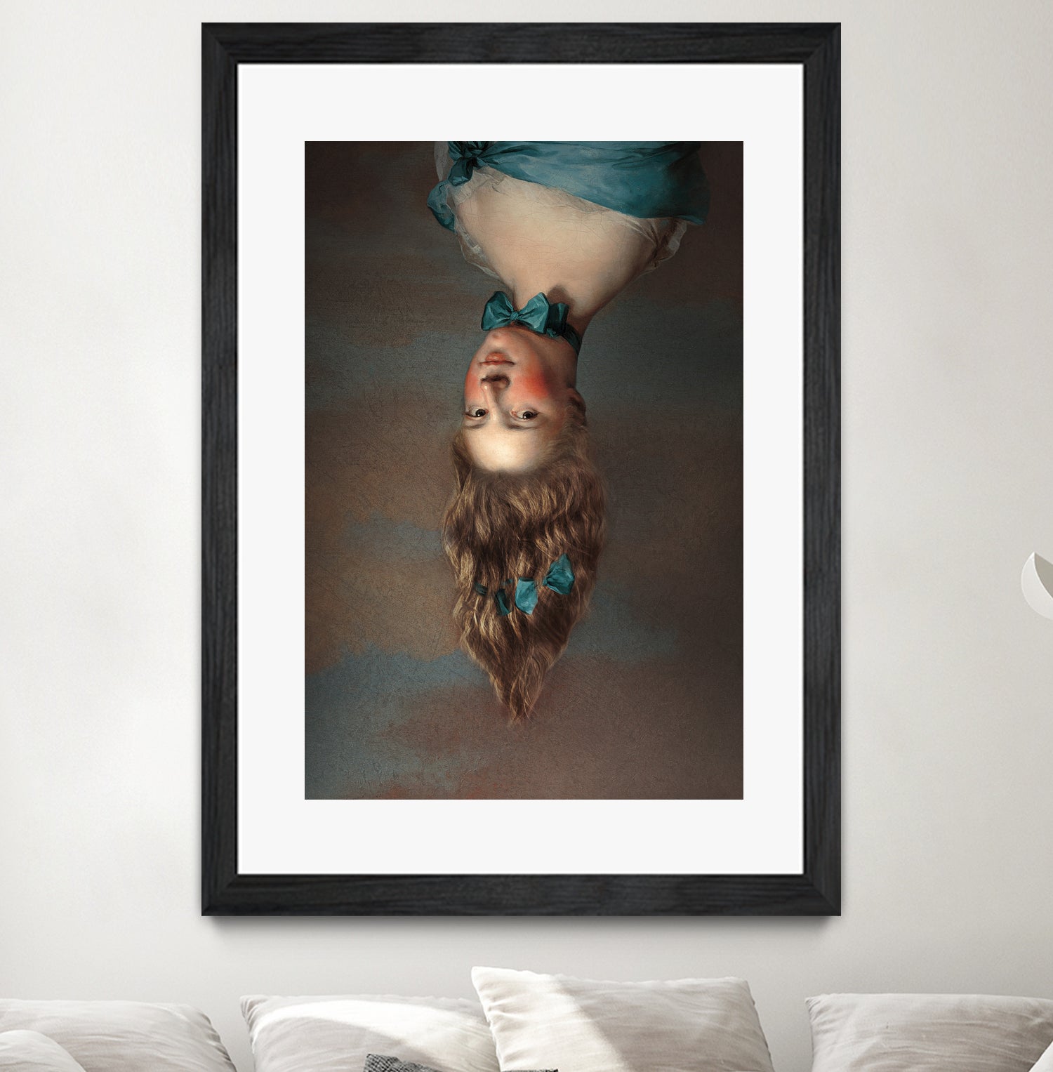 Upside Down Girl by Jonas Loose on GIANT ART - blue photo manipulation