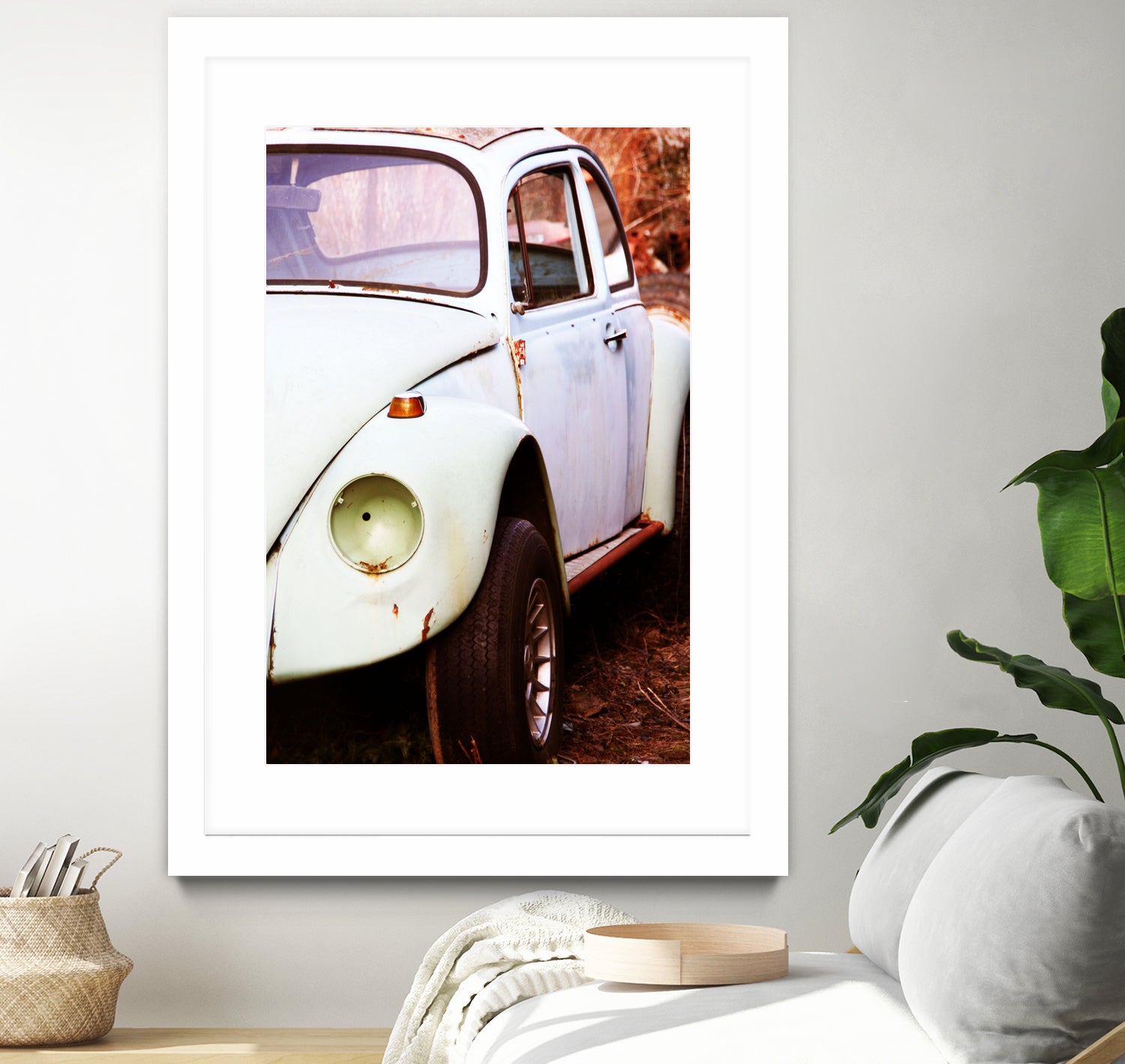 beetle vw by Roxane Barré on GIANT ART - fuchsia photo illustration