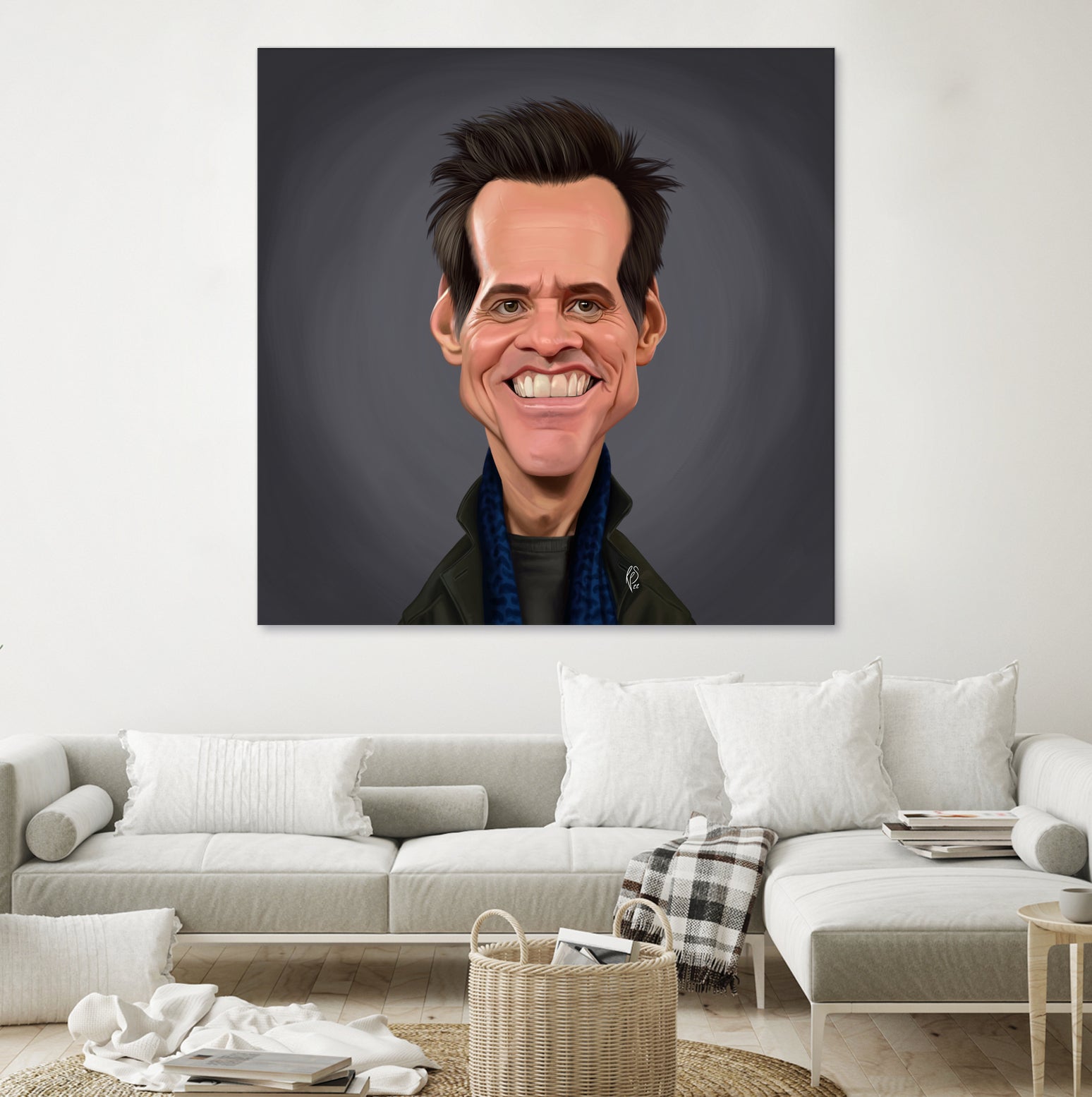 Jim Carrey by Rob Snow on GIANT ART - brown digital painting