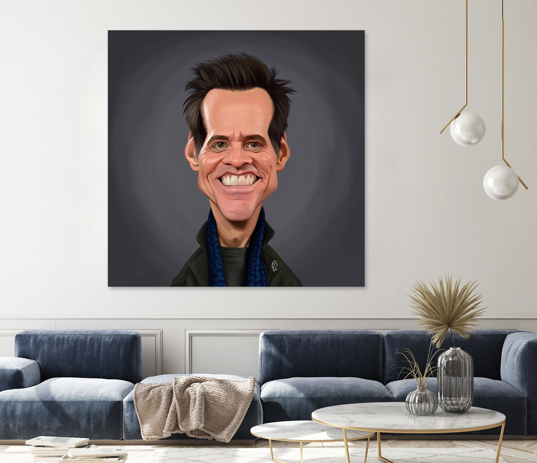 Jim Carrey by Rob Snow on GIANT ART - brown digital painting