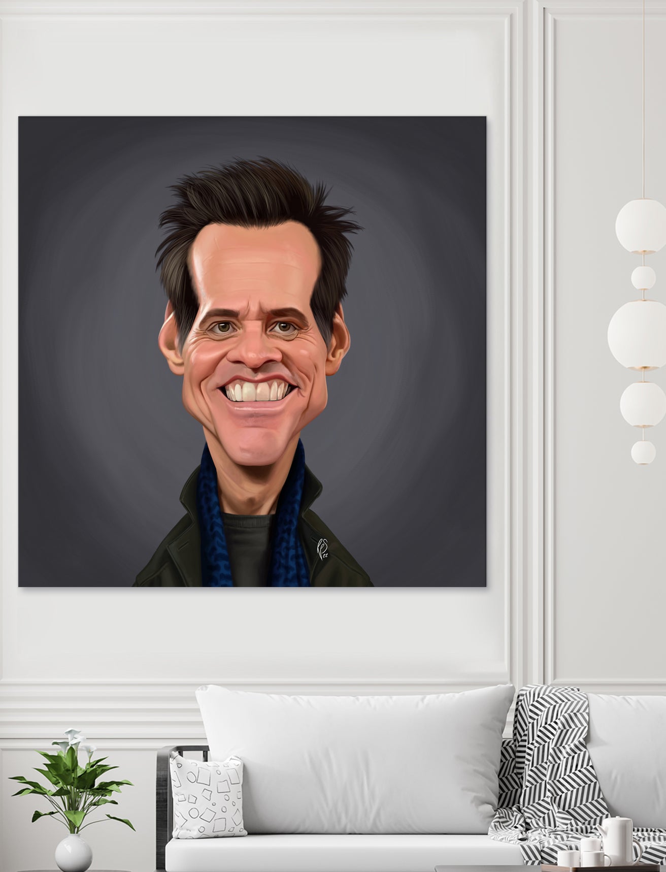 Jim Carrey by Rob Snow on GIANT ART - brown digital painting