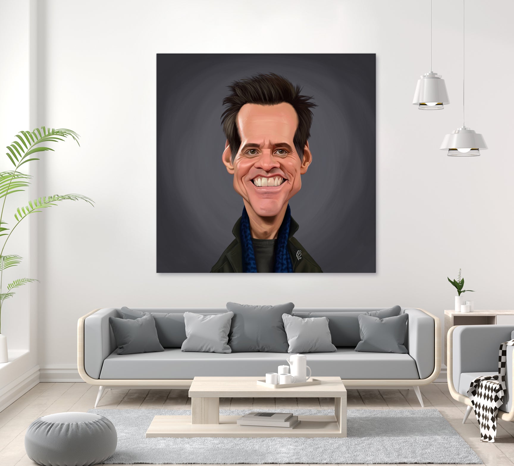 Jim Carrey by Rob Snow on GIANT ART - brown digital painting