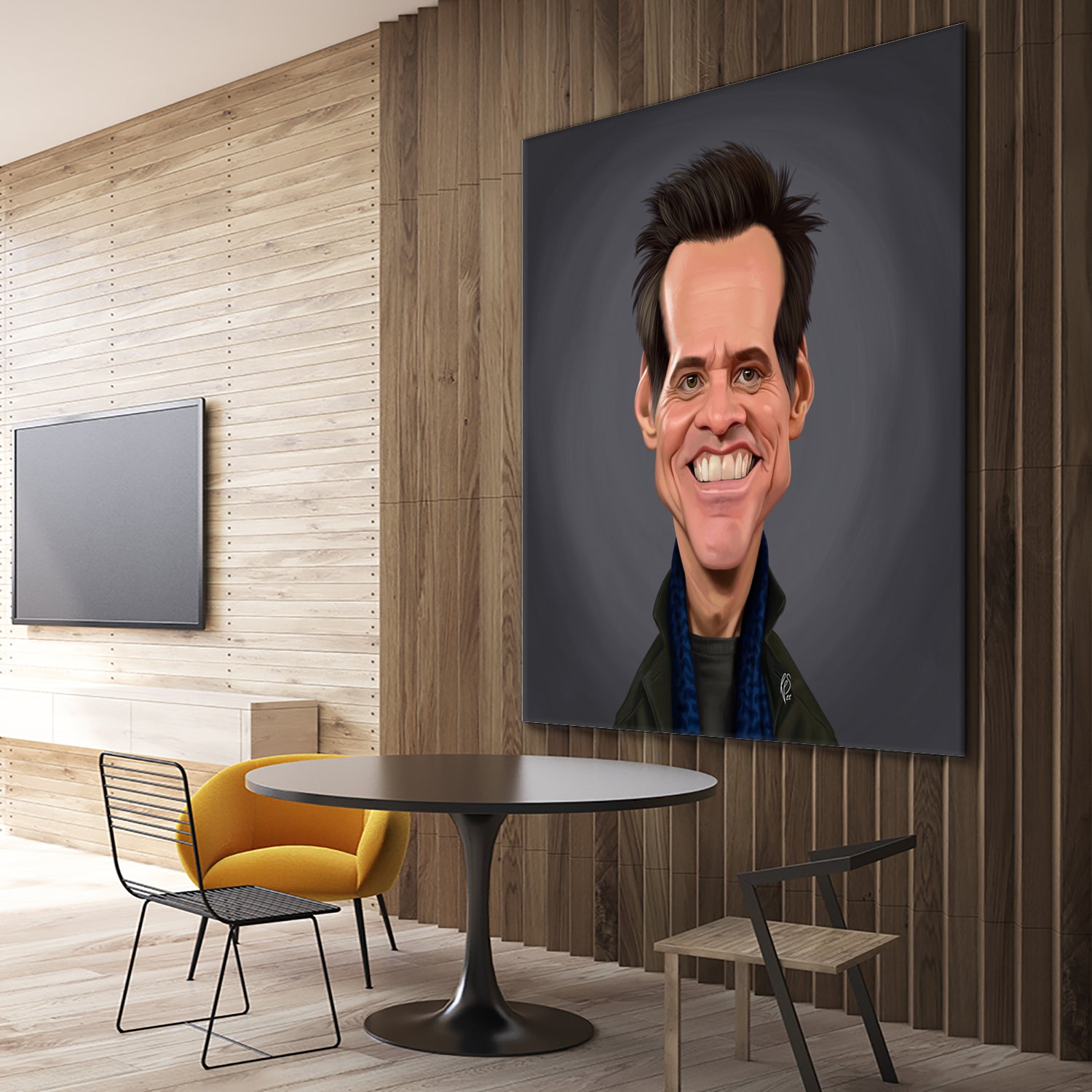 Jim Carrey by Rob Snow on GIANT ART - brown digital painting