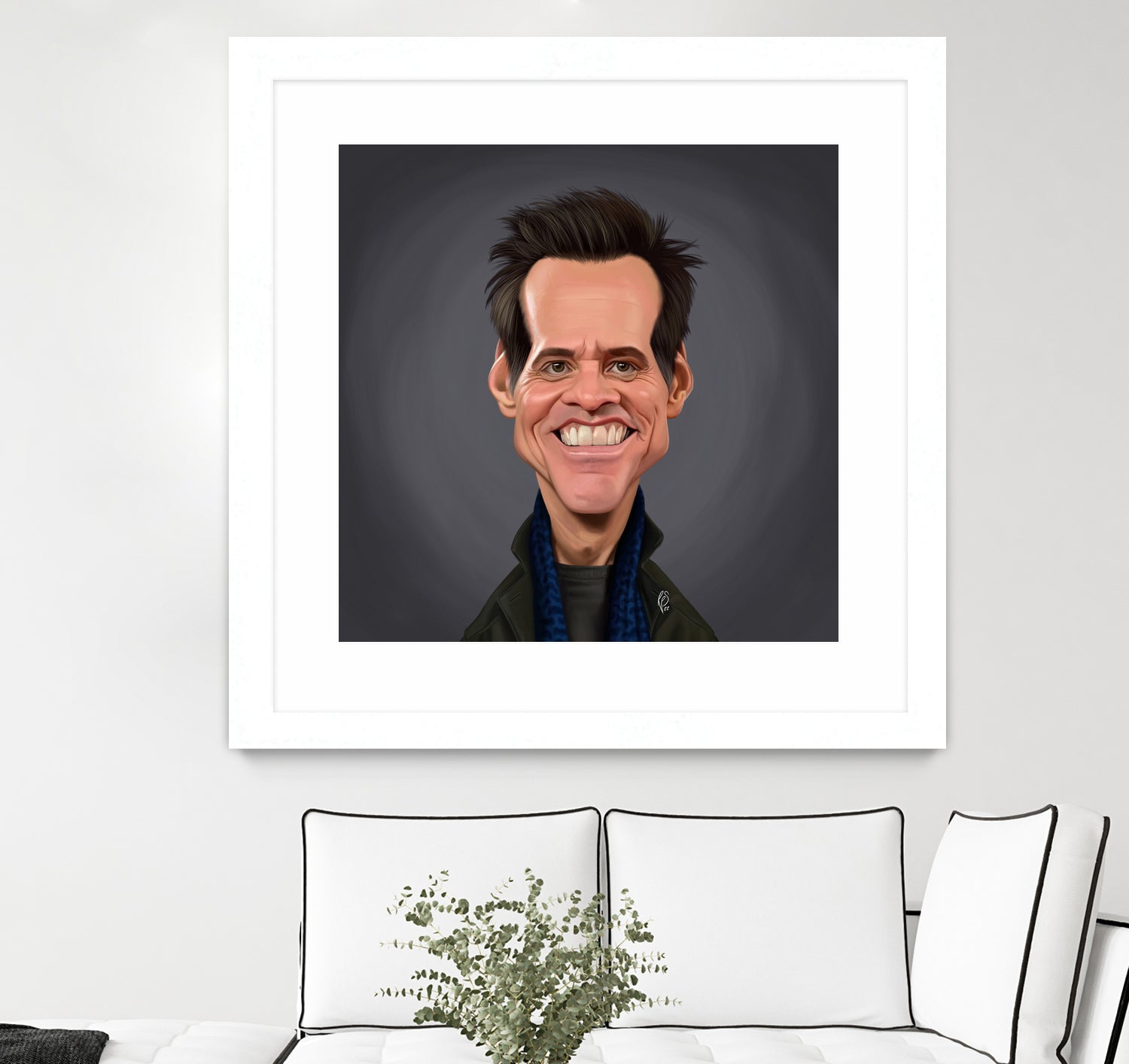 Jim Carrey by Rob Snow on GIANT ART - brown digital painting