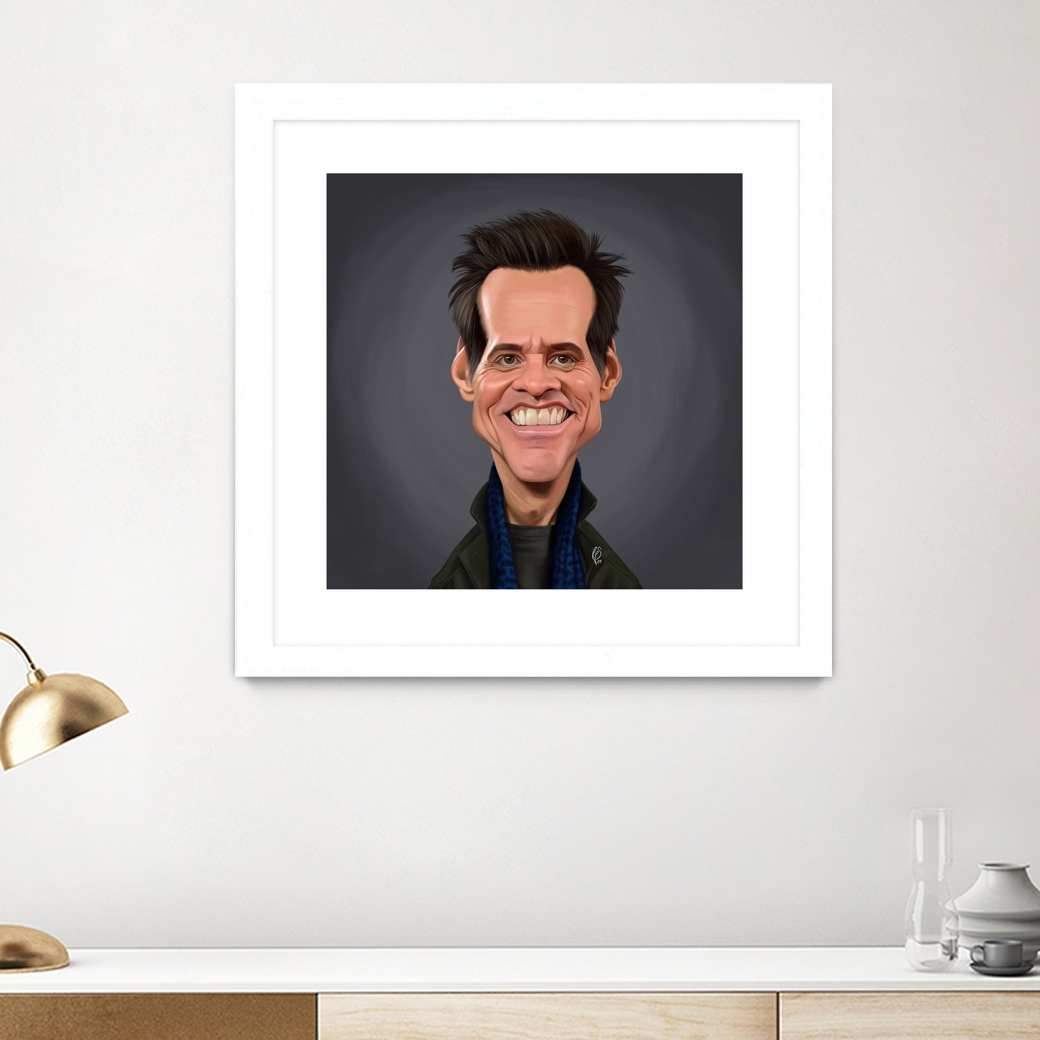 Jim Carrey by Rob Snow on GIANT ART - brown digital painting