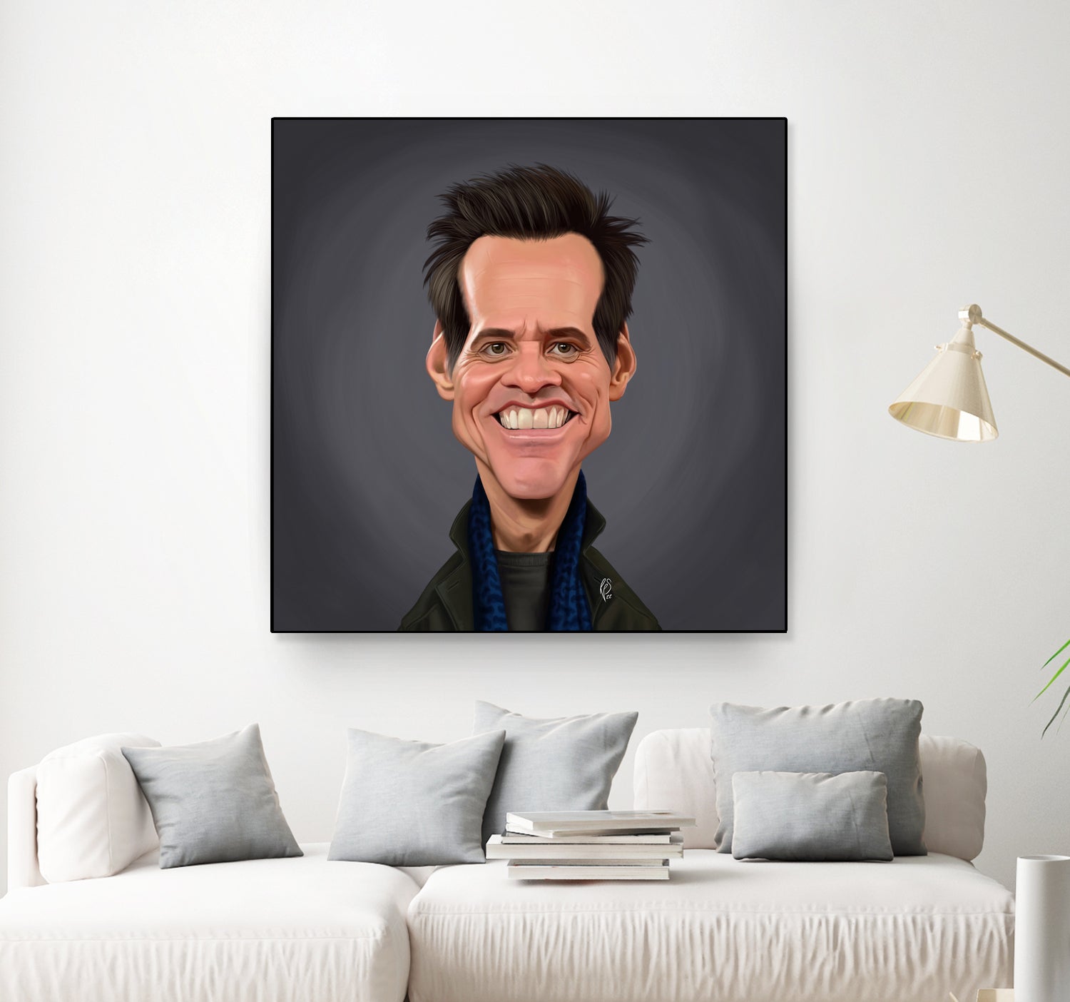 Jim Carrey by Rob Snow on GIANT ART - brown digital painting