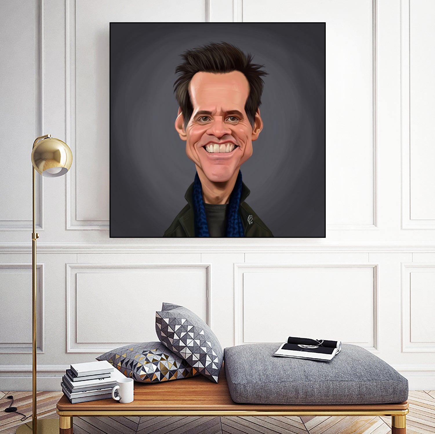 Jim Carrey by Rob Snow on GIANT ART - brown digital painting