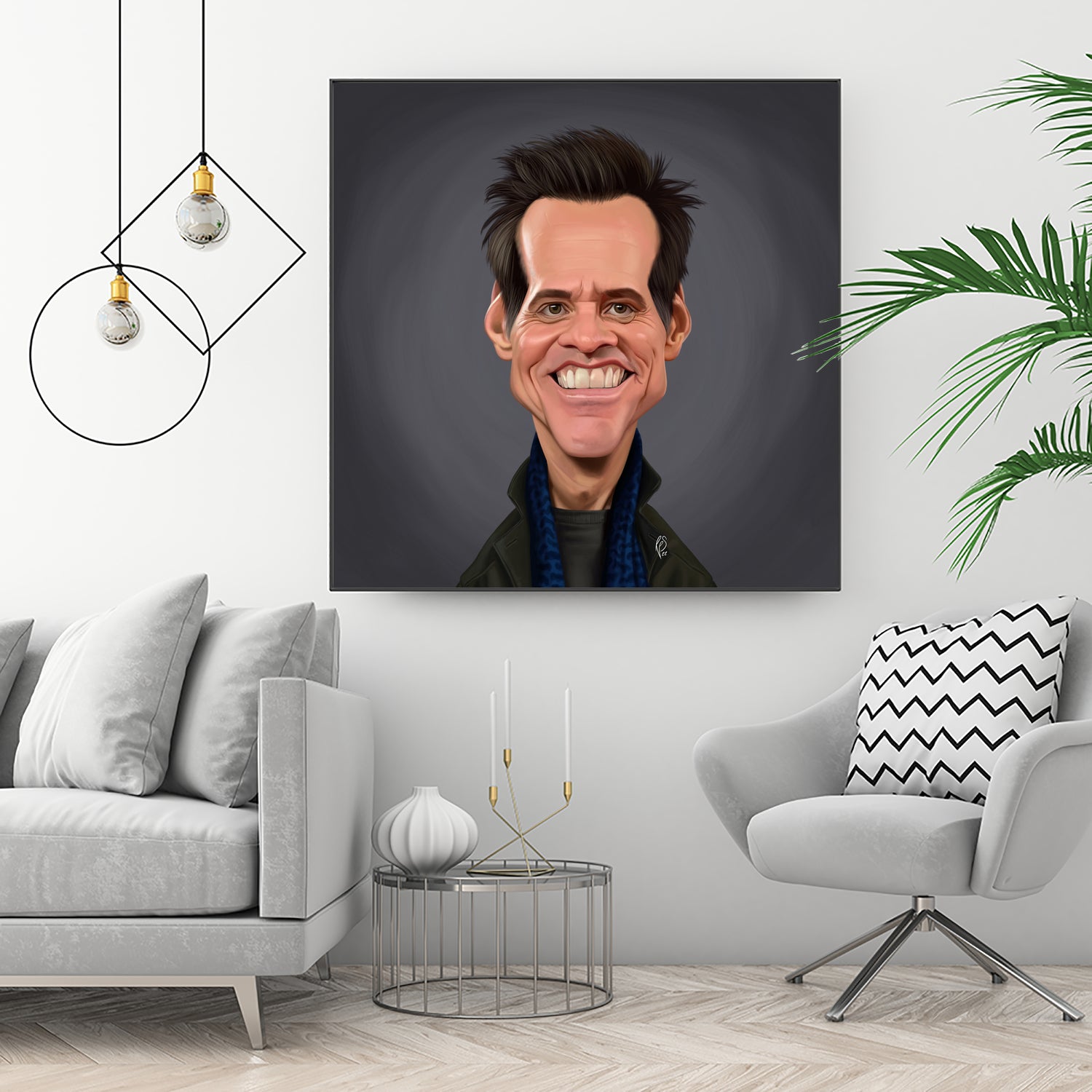 Jim Carrey by Rob Snow on GIANT ART - brown digital painting