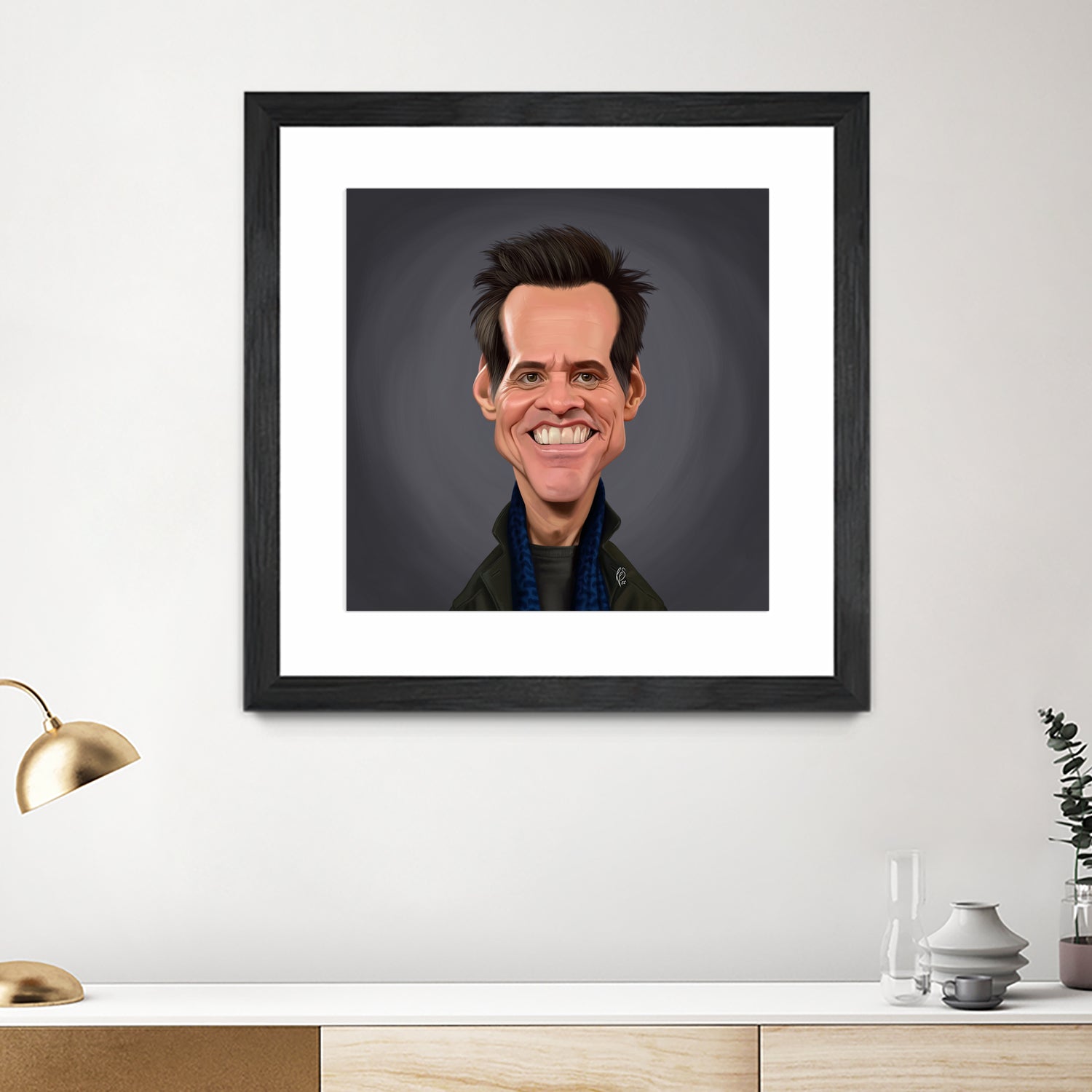 Jim Carrey by Rob Snow on GIANT ART - brown digital painting