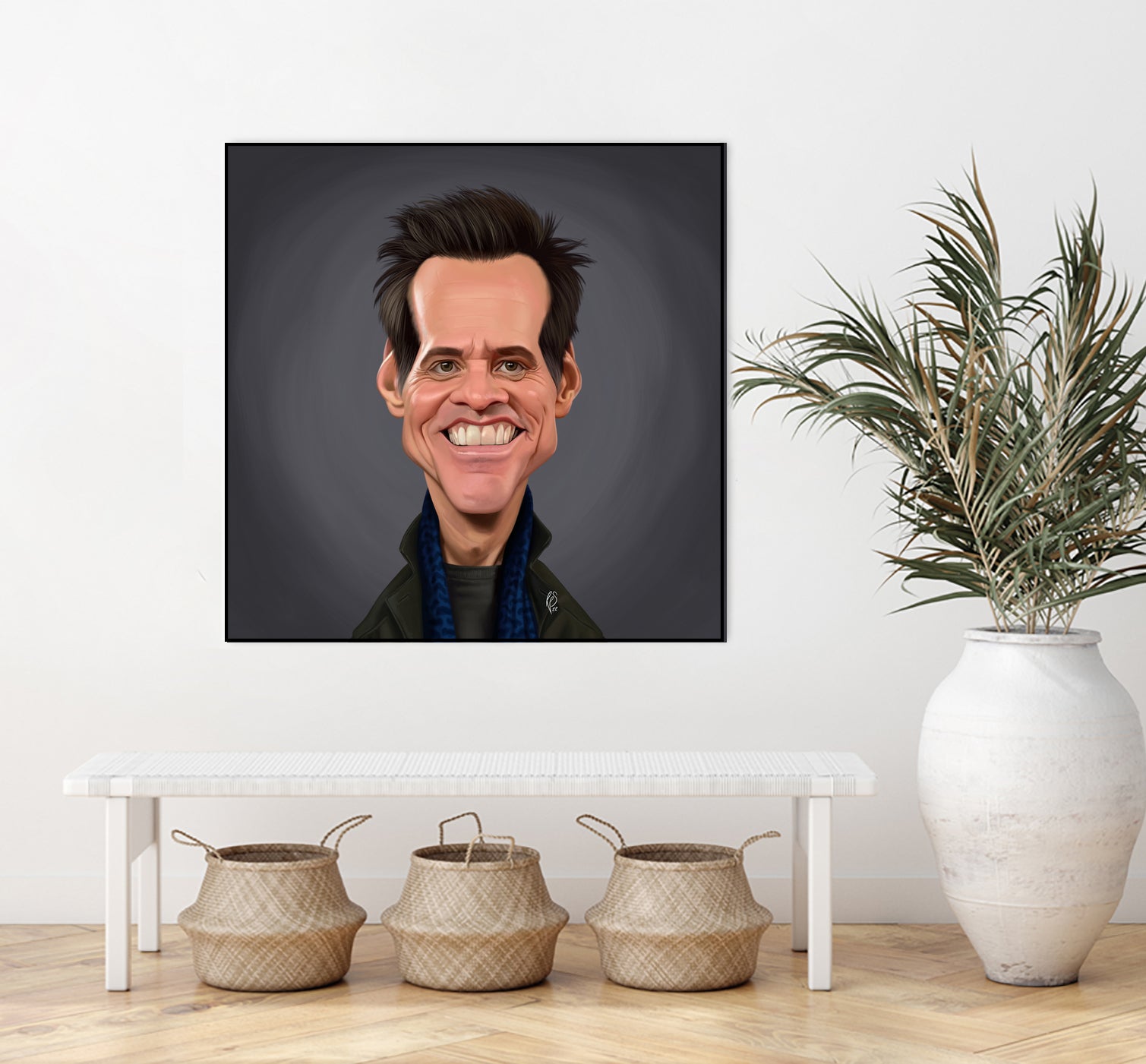 Jim Carrey by Rob Snow on GIANT ART - brown digital painting