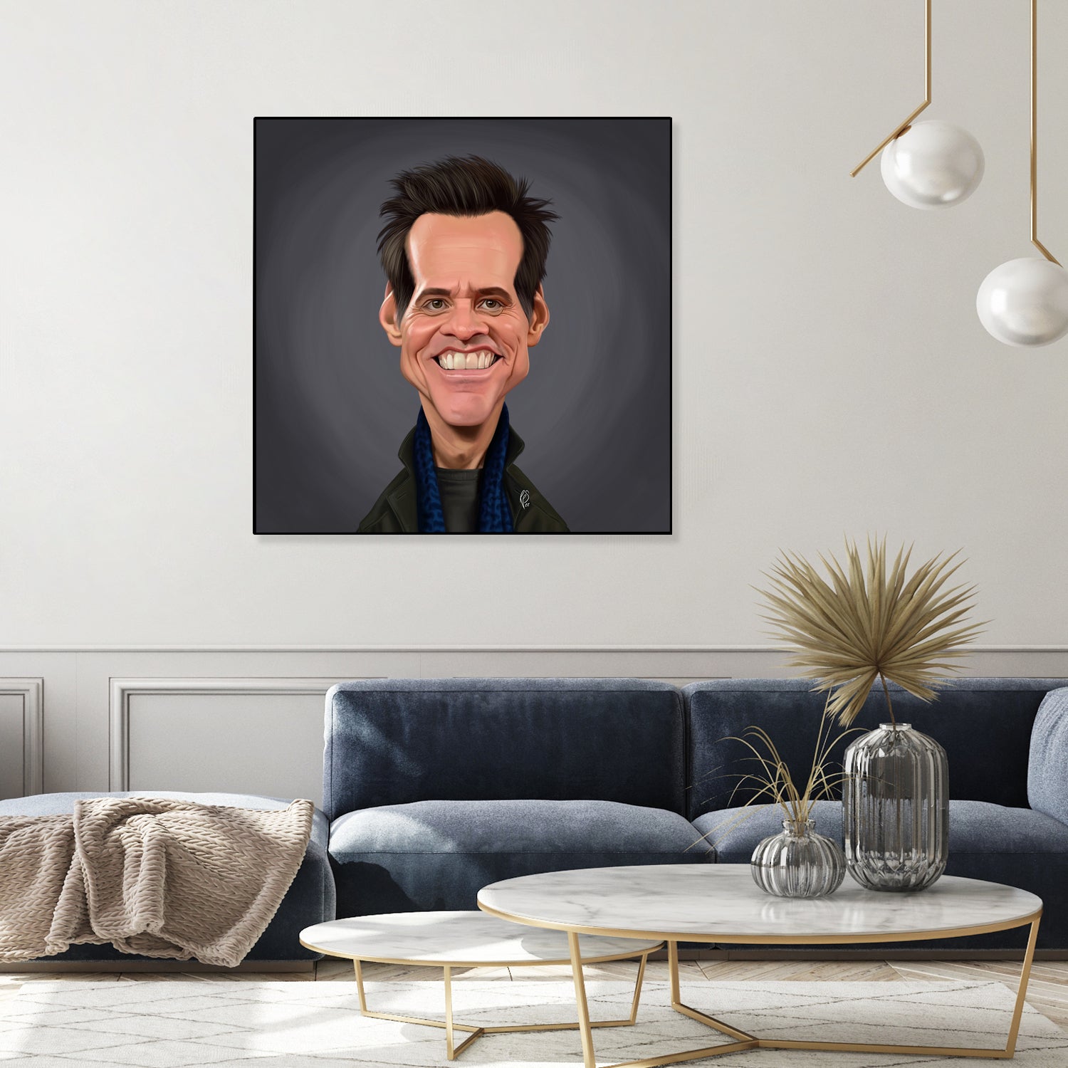 Jim Carrey by Rob Snow on GIANT ART - brown digital painting