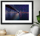 Spacey Manhattan Skyline by Susan Kline on GIANT ART - blue photo illustration