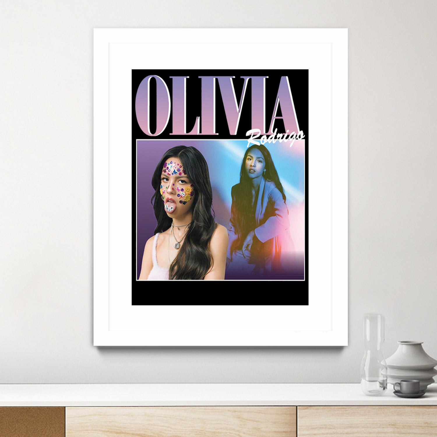 Olivia Rodrigo 90s Vintage by Nguyet Nguyen Thi Bich on GIANT ART - black digital painting