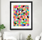 Colorful Cubes by Elisabeth Fredriksson on GIANT ART - pink digital painting