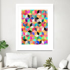 Colorful Cubes by Elisabeth Fredriksson on GIANT ART - pink digital painting