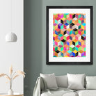 Colorful Cubes by Elisabeth Fredriksson on GIANT ART - pink digital painting