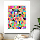 Colorful Cubes by Elisabeth Fredriksson on GIANT ART - pink digital painting