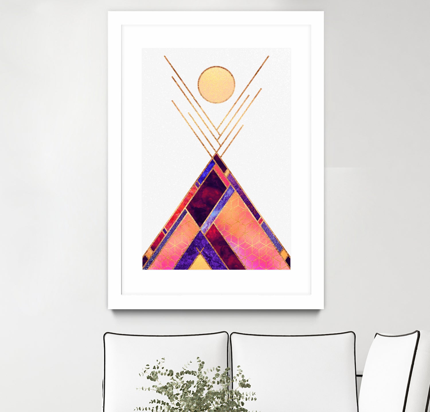 Tipi Mountain by Elisabeth Fredriksson on GIANT ART - pink digital painting