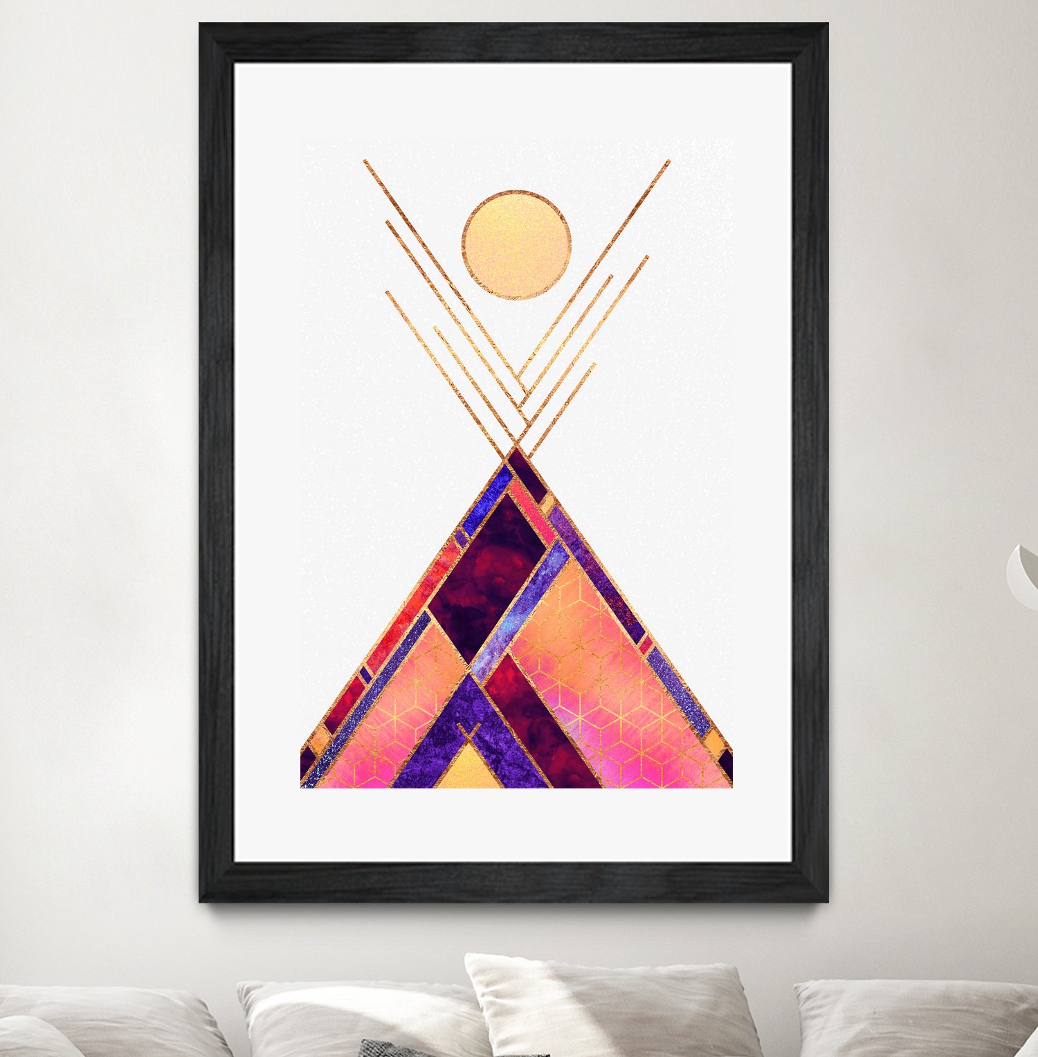 Tipi Mountain by Elisabeth Fredriksson on GIANT ART - pink digital painting