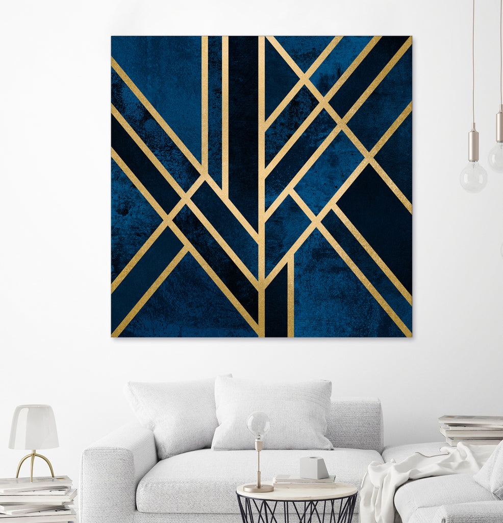 Art Deco Midnight by Elisabeth Fredriksson on GIANT ART - blue digital painting